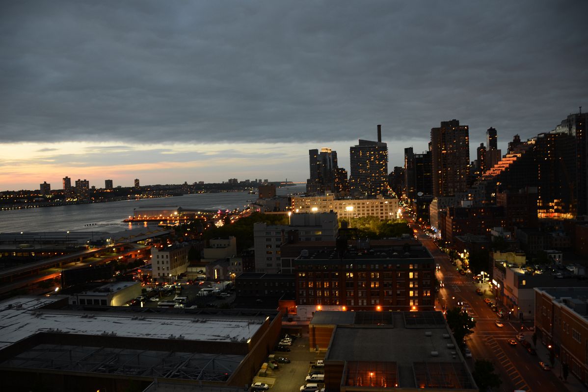 35 Hudson River, Eleventh Avenue, Mercedes House After Sunset From New York Ink48 Hotel Rooftop Bar